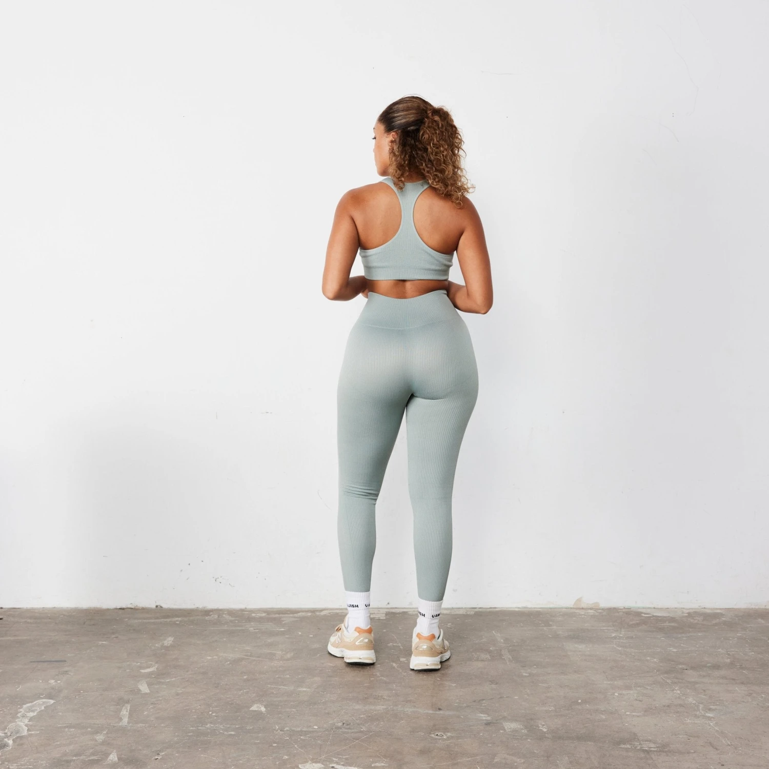 Vanquish Ribbed Seamless Slate Grey Racer Back Bra 6 Vanquish Ribbed Seamless Slate Grey Racer Back Bra - Image 4