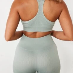 Vanquish Ribbed Seamless Slate Grey Racer Back Bra 12 Vanquish Ribbed Seamless Slate Grey Racer Back Bra -Vanquish Fitness vanquish ribbed seamless slate grey racer back bra 699382