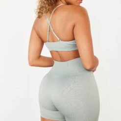 Vanquish Ribbed Seamless Slate Grey Shorts -Vanquish Fitness vanquish ribbed seamless slate grey shorts 181277