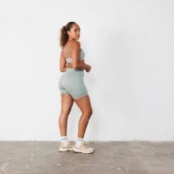 Vanquish Ribbed Seamless Slate Grey Shorts -Vanquish Fitness vanquish ribbed seamless slate grey shorts 633953