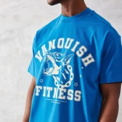 Vanquish TSP Deep Sea Blue Dobermann Oversized T Shirt -Vanquish Fitness vanquish tsp deep sea blue dobermann oversized t shirt 282439