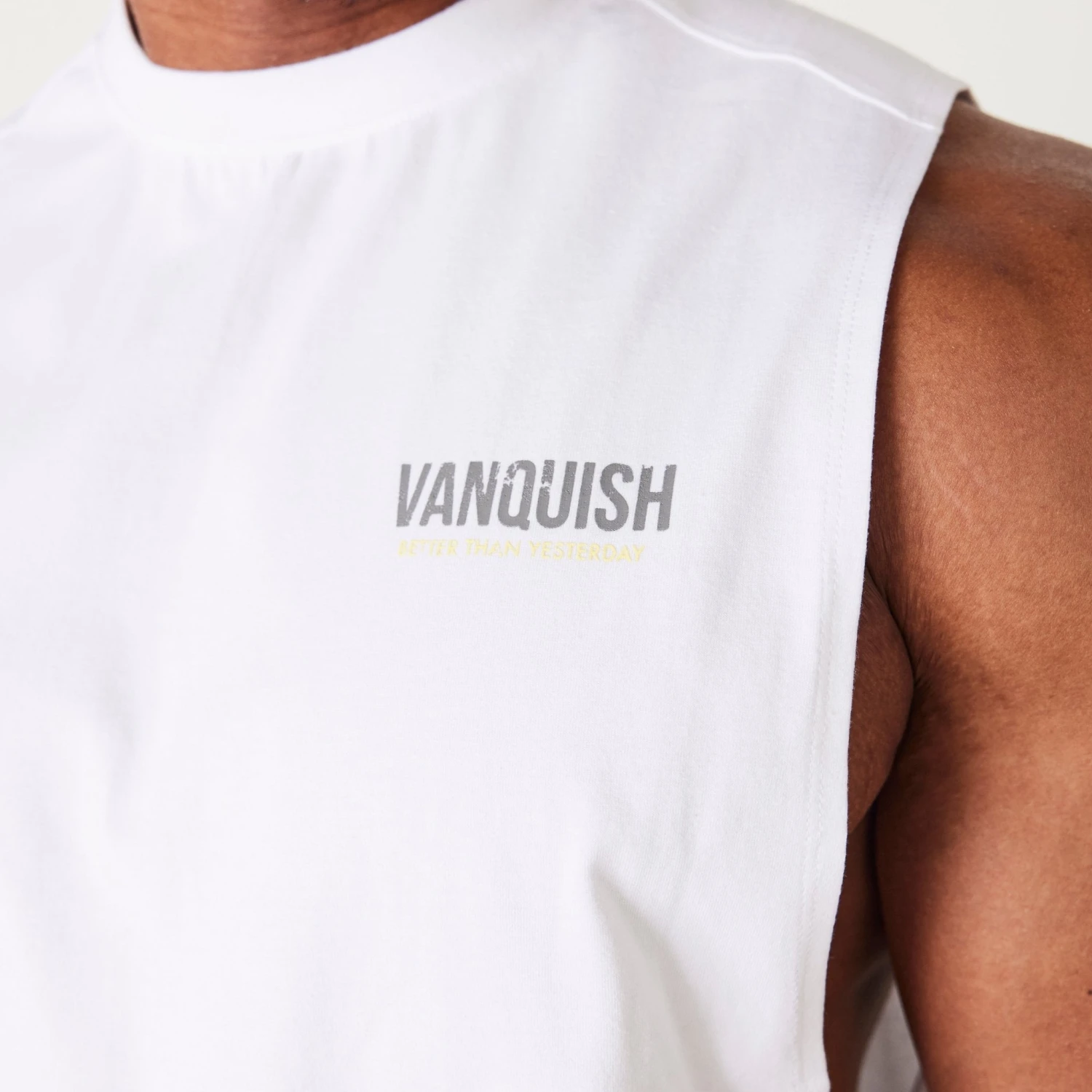 Vanquish Washed Collection White Sleeveless T Shirt 4 Vanquish Washed Collection White Sleeveless T Shirt - Image 2