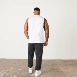 Vanquish Washed Collection White Sleeveless T Shirt 9 Vanquish Washed Collection White Sleeveless T Shirt -Vanquish Fitness vanquish white sleeveless t shirt 421893