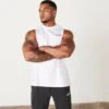Vanquish Washed Collection White Sleeveless T Shirt -Vanquish Fitness vanquish white sleeveless t shirt 422607